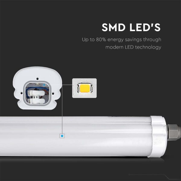 Φωτιστικό Οροφής LED 24W 4000K 1.2m IP65 Λευκού Χρώματος V-TAC – 6485
