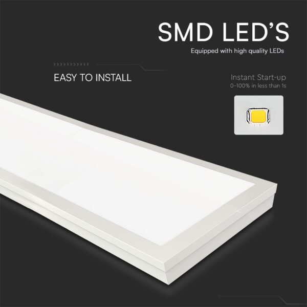 LED Πάνελ Oρθογώνιο 2σε1 Επιφανειακό-Χωνευτό 40W V-TAC Samsung 30x120cm Φυσικό 4000K – 2166251
