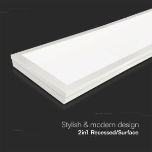 LED Πάνελ Oρθογώνιο 2σε1 Επιφανειακό-Χωνευτό 40W V-TAC Samsung 30x120cm Φυσικό 4000K – 2166251