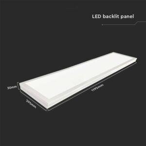 LED Πάνελ Παραλληλόγραμμο 2σε1 Επιφανειακό-Χωνευτό 36W V-TAC 30x120cm Ψυχρό Λευκό 6400K – 216626