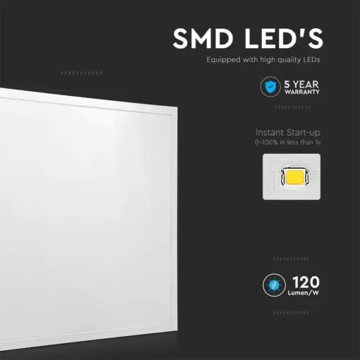LED Πάνελ Τετράγωνο Χωνευτό 60X60 cm 36W V-TAC 120° 4320lm Φυσικό 4000K – 216706