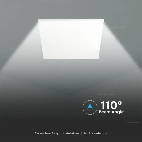 LED Πάνελ Τετράγωνο Χωνευτό 60X60 cm 36W V-TAC 120° 4320lm Ψυχρό 6500K – 216707