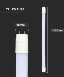 LED Λάμπα T8 G13 120cm 16.5W V-TAC Samsung Chip 1850lm 160° Θερμό 3000K – 21688