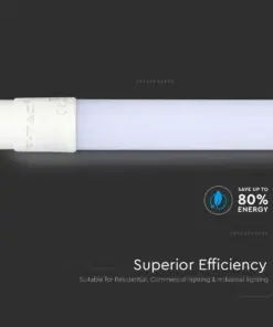 LED Λάμπα T8 G13 120cm 16.5W V-TAC Samsung Chip 1850lm 160° Θερμό 3000K – 21688