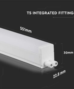 LED Φωτιστικό Πάγκου/Κουζίνας με Διακόπτη T5 60cm 7W V-TAC PRO Samsung Chip 700lm Ψυχρό Λευκό 6400K – 21694