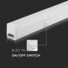 LED Φωτιστικό Πάγκου/Κουζίνας με Διακόπτη T5 60cm 7W V-TAC PRO Samsung Chip 700lm Ψυχρό Λευκό 6400K – 21694