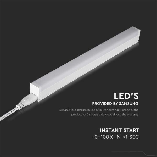 LED Φωτιστικό Πάγκου/Κουζίνας με Διακόπτη T5 60cm 7W V-TAC PRO Samsung Chip 700lm Ψυχρό Λευκό 6400K – 21694