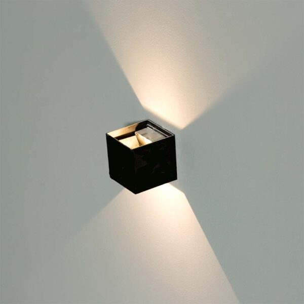 LED Φωτιστικό Τοίχου Up-Down 5W V-TAC Μαύρο Αδιάβροχο IP65 Θερμό 3000Κ – 217078