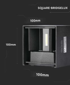 LED Φωτιστικό Τοίχου Up-Down 5W V-TAC Μαύρο Αδιάβροχο IP65 Θερμό 3000Κ – 217078