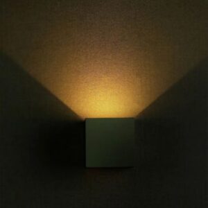 LED απλίκα 5W τετράγωνο γκρι σώμα 3000K θερμό λευκό IP65 V-TAC – 217080