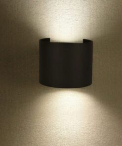 LED απλίκα 5W στρογγυλή μαύρο σώμα 3000K θερμό λευκό IP65 V-TAC – 217081