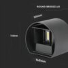LED απλίκα 5W στρογγυλή μαύρο σώμα 3000K θερμό λευκό IP65 V-TAC – 217081