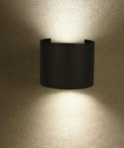 LED απλίκα 5W στρογγυλή μαύρο σώμα 4000K φυσικό λευκό IP65 V-TAC – 217090