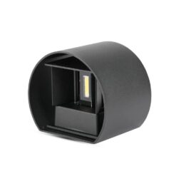 LED απλίκα 5W στρογγυλή μαύρο σώμα 4000K φυσικό λευκό IP65 V-TAC – 217090