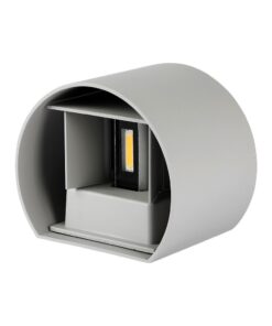 Αρχιτεκτονικό Φωτιστικό Τοίχου Up-Down LED 5W Γκρι Στρογγυλό IP65 4000K με Ρυθμιζόμενη Δέσμη V-TAC – 217092