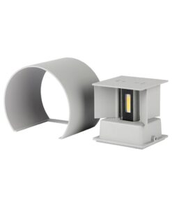 Αρχιτεκτονικό Φωτιστικό Τοίχου Up-Down LED 5W Γκρι Στρογγυλό IP65 4000K με Ρυθμιζόμενη Δέσμη V-TAC – 217092