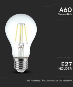Λάμπα LED E27 Filament 4W Ψυχρό 6500K V-TAC – 217120VT