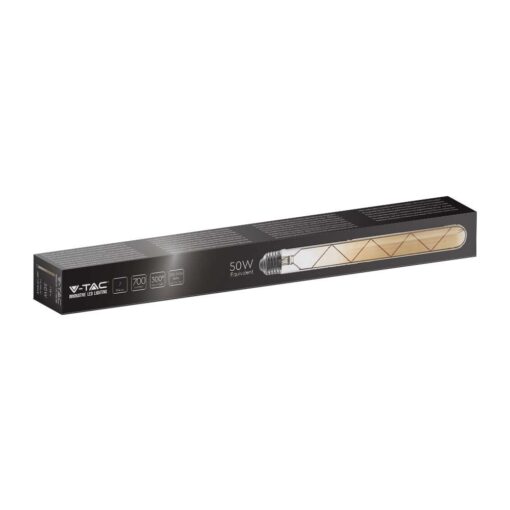 LED Λάμπα E27 T30 Σωληνωτή 7W Filament Amber Cover V-TAC 2200K – 217144