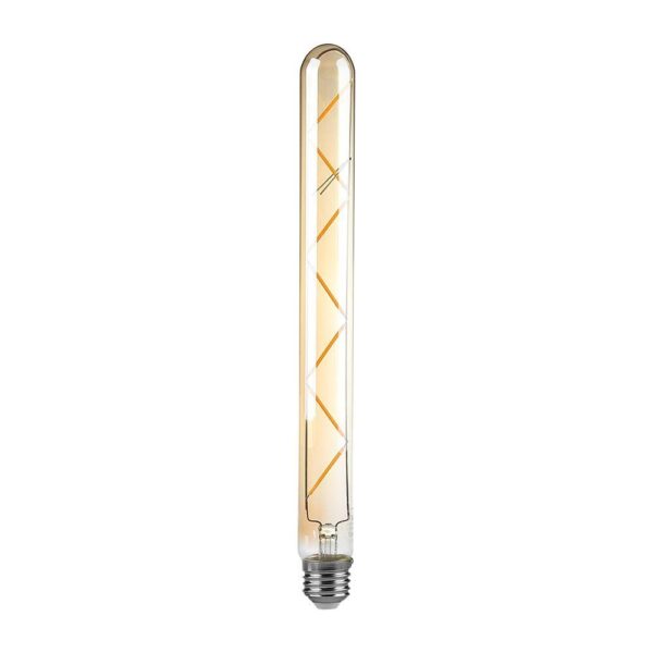 LED Λάμπα E27 T30 Σωληνωτή 7W Filament Amber Cover V-TAC 2200K - 217144