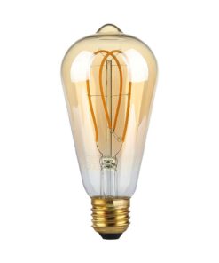 LED Λάμπα E27 ST64 5W Filament Amber V-TAC 300° 300lm Θερμό Λευκό 1800Κ – 217220