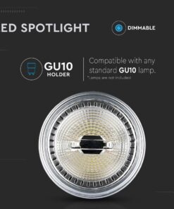 LED Λάμπα AR111 GU10 12W V-TAC Θερμό Λευκό 3000K – 217235