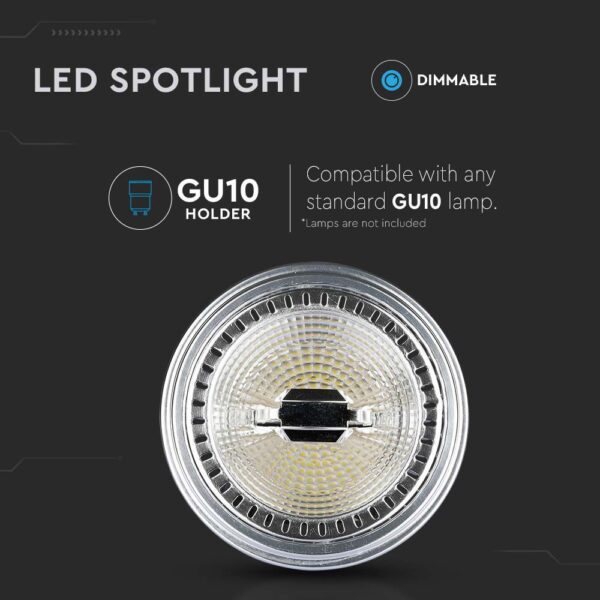 LED Λάμπα AR111 GU10 12W V-TAC Θερμό Λευκό 3000K – 217235