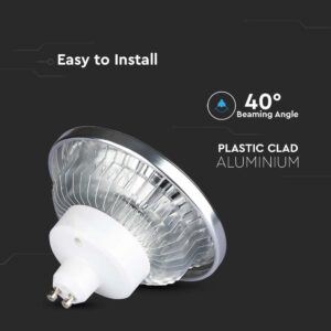 LED Λάμπα AR111 GU10 12W V-TAC Θερμό Λευκό 3000K – 217235