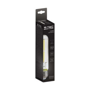 LED Λάμπα E27 T30 30cm 2W Filament  V-TAC 300° 200lm Θερμό Λευκό 3000Κ – 217251