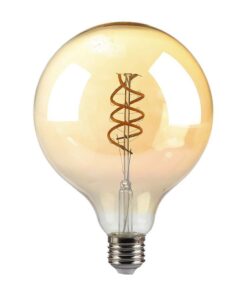 LED Λάμπα E27 G125 6W Filament Amber V-TAC 300° 400lm Θερμό Λευκό 1800Κ – 217328