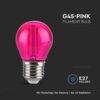 LED Λάμπα – 2W Filament E27 G45 Ροζ V-TAC – 217410