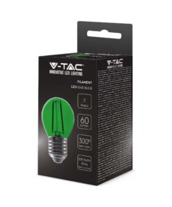 LED Λάμπα – 2W Filament E27 G45 Green V-TAC – 217411