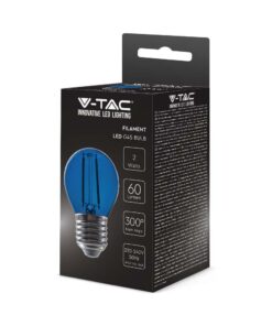 LED Λάμπα – 2W Filament E27 G45 Blue V-TAC – 217412