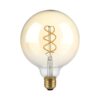 LED Λάμπα E27 G125 5W Dimmable Filament Amber V-TAC 300° 250lm Θερμό Λευκό 1800Κ – 217415
