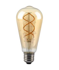 LED Λάμπα E27 ST64 5W Dimmable Filament Amber V-TAC 300° 250lm Θερμό Λευκό 1800Κ – 217416
