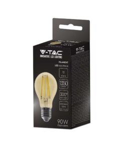 LED Λάμπα E27 A60 12W Filament V-TAC Θερμό 2200K – 217457