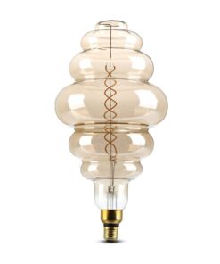 LED Λάμπα E27 S200 39cm 8W Dimmable Filament Smoky V-TAC 300° 500lm Θερμό 1800Κ – 217465