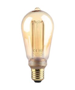 LED Λάμπα – 4W Filament E27 ST64 Amber Art 2200K V-TAC – 217474