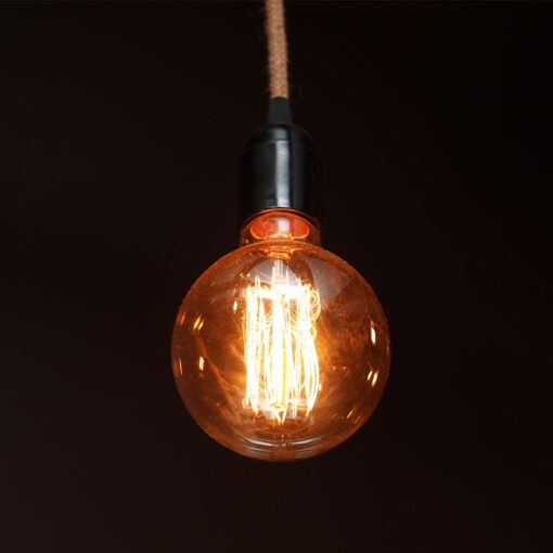 LED Λάμπα E27 G125 4W Filament Amber V-TAC 300° 200lm Θερμό Λευκό 1800Κ – 217475