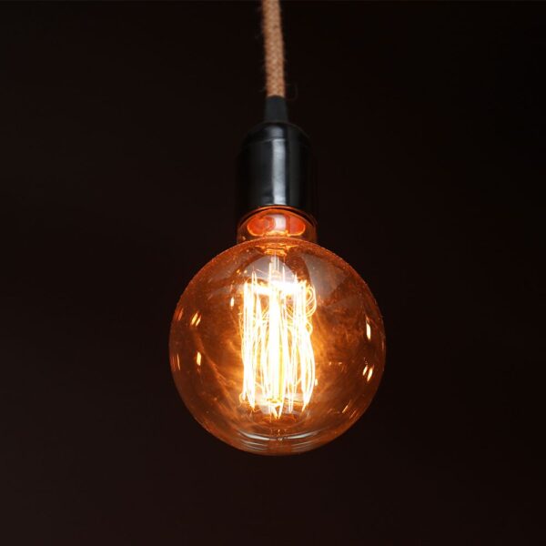 LED Λάμπα E27 G125 4W Filament Amber V-TAC 300° 200lm Θερμό Λευκό 1800Κ – 217475