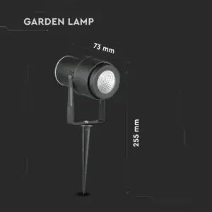 Φωτιστικό Κήπου Καρφί LED 12W Μαύρο V-TAC Αδιάβροχο IP65 Φυσικό 4000K – 217545