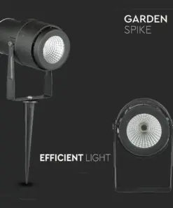 Φωτιστικό Κήπου Καρφί LED 12W Μαύρο V-TAC Αδιάβροχο IP65 Φυσικό 4000K – 217545