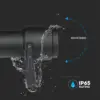 Φωτιστικό Κήπου Καρφί LED 12W Μαύρο V-TAC Αδιάβροχο IP65 Φυσικό 4000K – 217545
