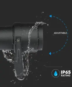 Φωτιστικό Κήπου Καρφί LED 12W Μαύρο V-TAC Αδιάβροχο IP65 Φυσικό 4000K – 217545