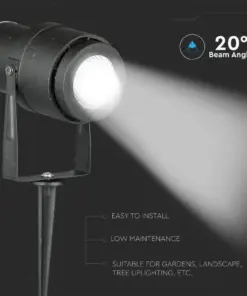 Φωτιστικό Κήπου Καρφί LED 12W Μαύρο V-TAC Αδιάβροχο IP65 Φυσικό 4000K – 217545