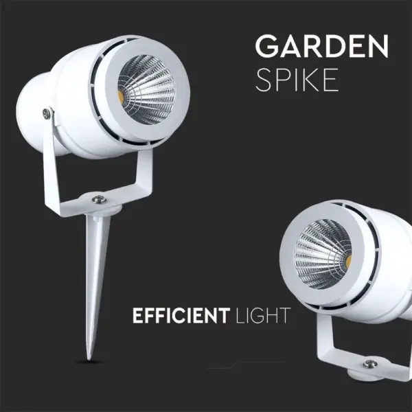 Φωτιστικό Κήπου Καρφί LED 12W Λευκό V-TAC Αδιάβροχο IP65 Θερμό 3000K – 217547
