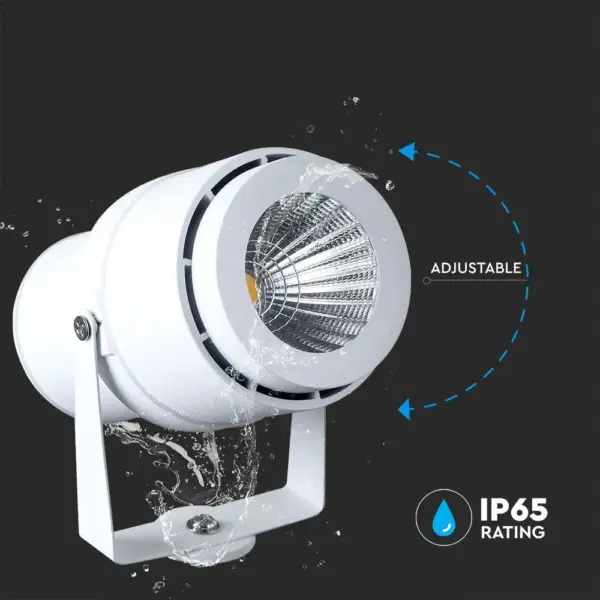 Φωτιστικό Κήπου Καρφί LED 12W Λευκό V-TAC Αδιάβροχο IP65 Θερμό 3000K – 217547