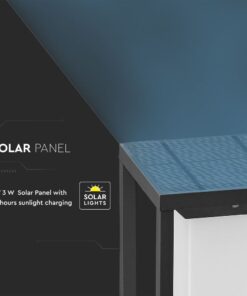 Ηλιακό Φωτιστικό Δαπέδου Κήπου V-TAC PRO Samsung Chip με Αισθητήρα Kίνησης IP65 Γκρι – 21785