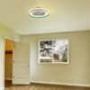 Ανεμιστήρας οροφής LED 45W 3 σε 1 λευκό σώμα-μπλε δαχτυλίδι 7 πτερυγίων με ρύθμιση μέσω RF control V-TAC – 217934