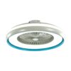 Ανεμιστήρας οροφής LED 45W 3 σε 1 λευκό σώμα-μπλε δαχτυλίδι 7 πτερυγίων με ρύθμιση μέσω RF control V-TAC – 217934
