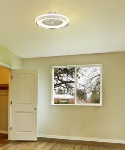 Ανεμιστήρας οροφής LED 45W 3 σε 1 λευκό σώμα-γκρι δαχτυλίδι 7 πτερυγίων με ρύθμιση μέσω RF control V-TAC – 217935